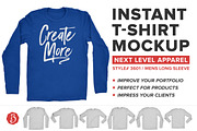 Next Level Long Sleeve Shirt Mockup, a Shirt Mockup by Brent Galloway (Thumbnail 1 of 5)
