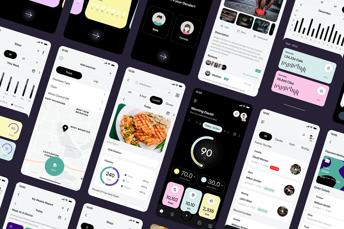 FlexTrack - Fitness App UI Kit, an UI Kit Template by floxui (Photo 6 of 8)