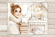 Neutral Autumn Junk Journal Pages, an Illustration by GlamArtZhanna (Thumbnail 8 of 10)