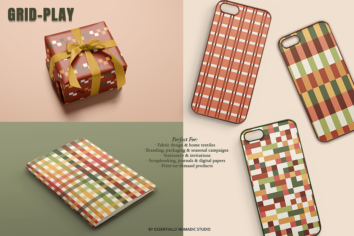 Autumn Plaid & Stripe Patterns, a Pattern Graphic by Essentially Nomadic (Photo 3 of 12)