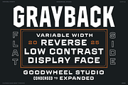 GW Grayback Variabel Width, a Sans Serif Font by Goodwheel Studio (Thumbnail 1 of 9)