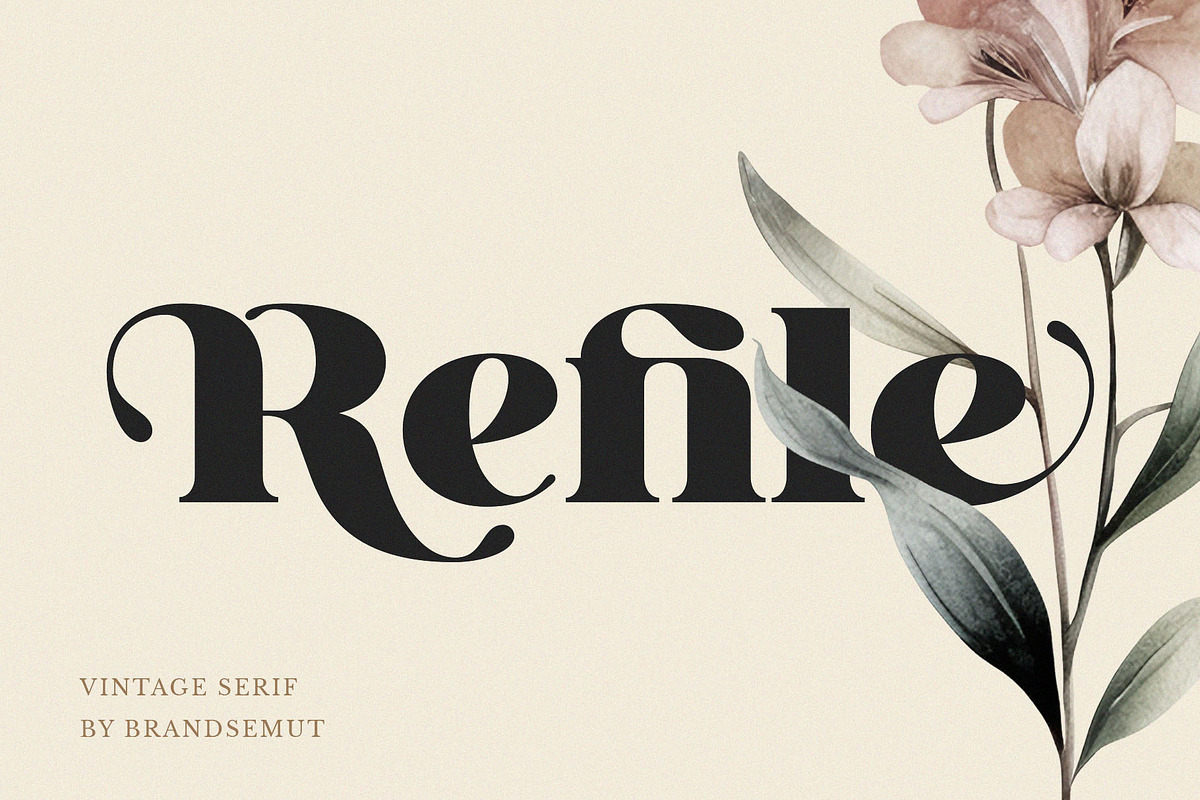 Refile || Vintage Display Serif, a Serif Font by BrandSemut (Photo 1 of 10)