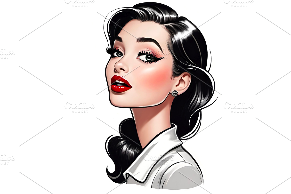 Beautiful bright girls portrait, a Person Illustration by MarisoArt (Photo 13 of 13)