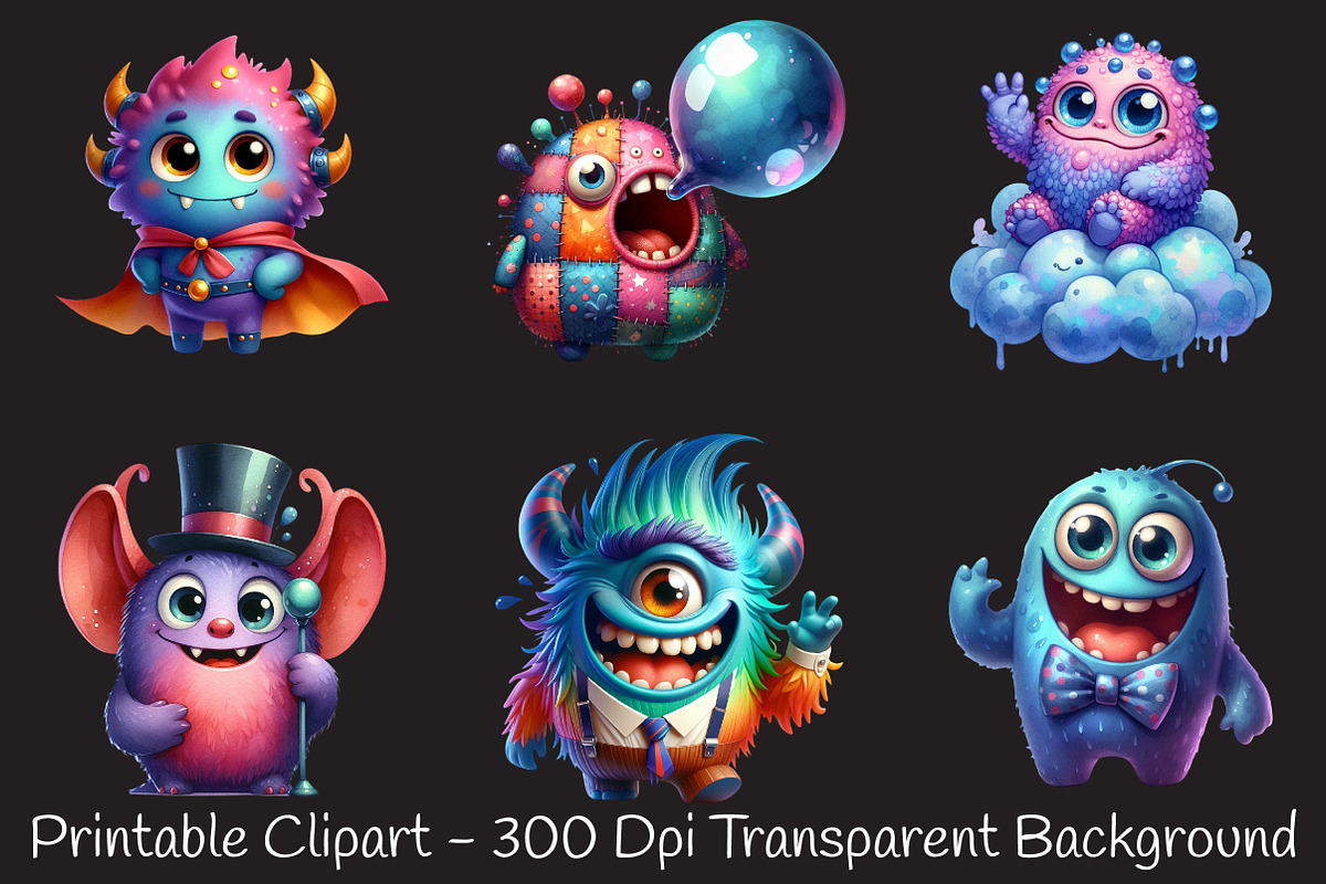Cute Funny Monster Sublimation, a Seasonal Illustration by RobertsArt (Photo 5 of 7)