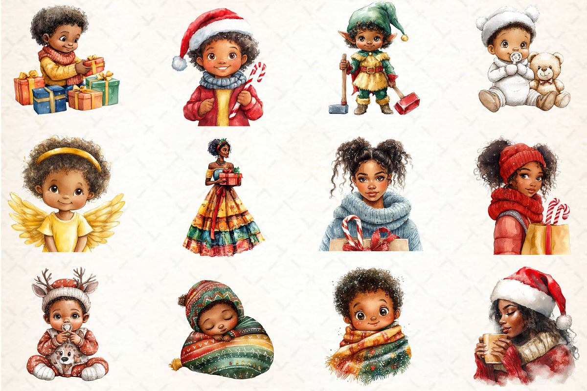 Antique Nordic Chirstmas Day Clipart, an Illustration by DreamCafeArt (Photo 2 of 7)