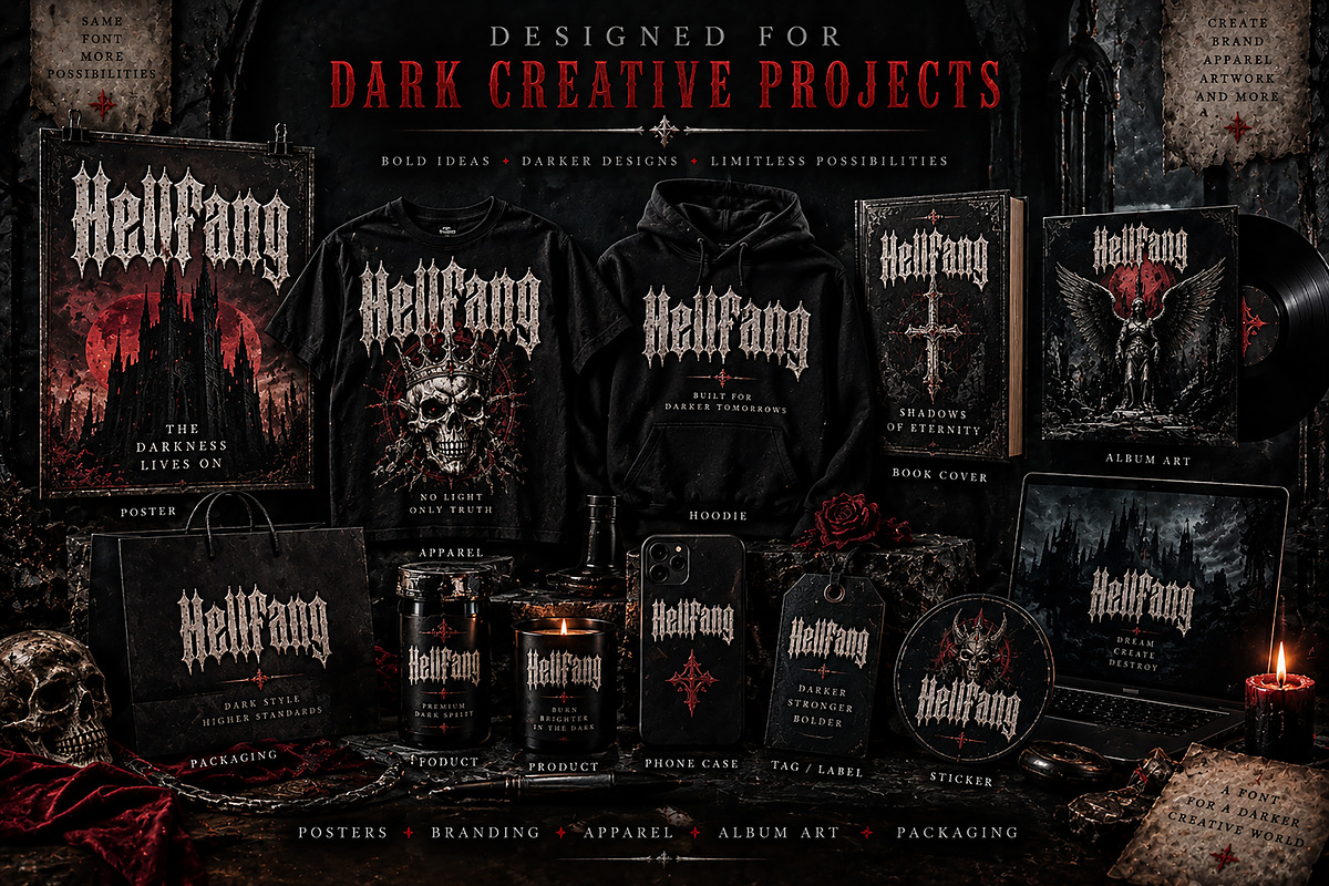 Hellfang, a Blackletter Font by Wow Magic (Photo 2 of 7)