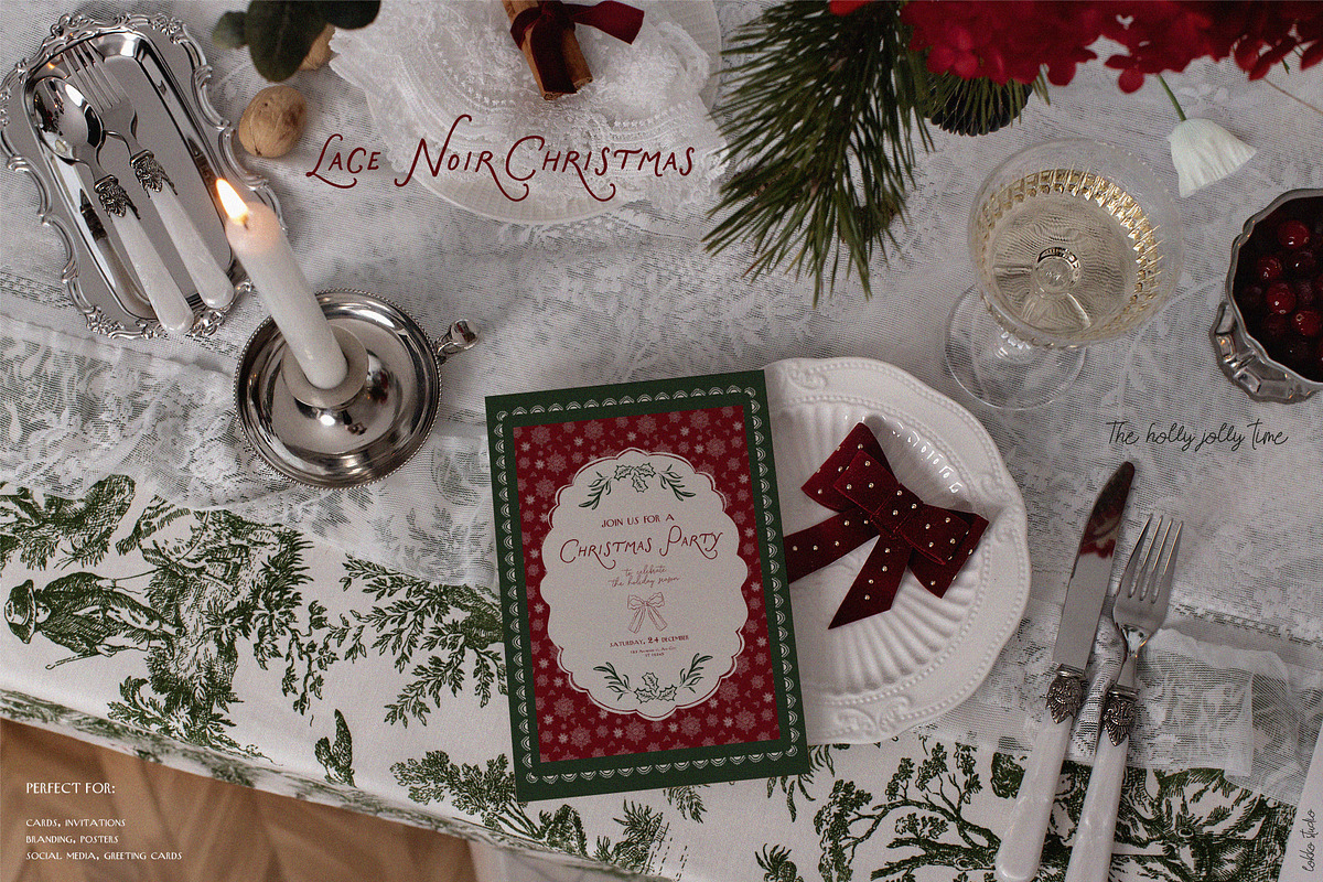 Lace Noir Christmas Collection, a Seasonal Illustration by lokko studio (Photo 8 of 13)