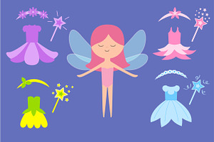 Fairy Little Princess With Wings Set