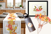 Autumn, Fall watercolor clipart, a Seasonal Illustration by Eves_Aquadreams (Thumbnail 9 of 12)