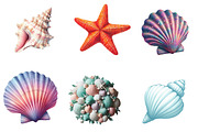 Seashell Clipart, an Illustration by DreamArtGraphic (Thumbnail 2 of 3)
