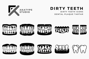 Dirty Teeth Black Icons