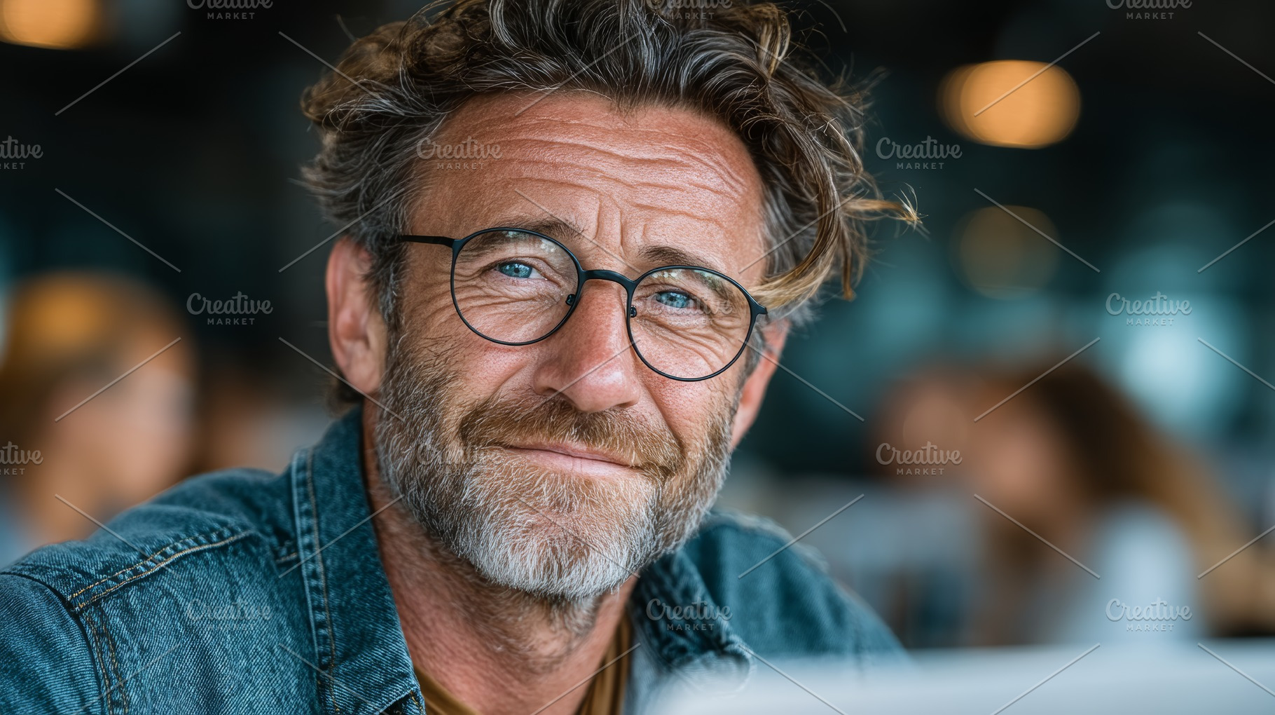 Casual portrait of a middle-aged man with glasses in natural surroundings, a Person Photo by AS photostudio