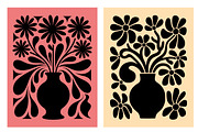 Abstract flower wall art posters set, an Illustration by Libby Wishes (Thumbnail 3 of 11)