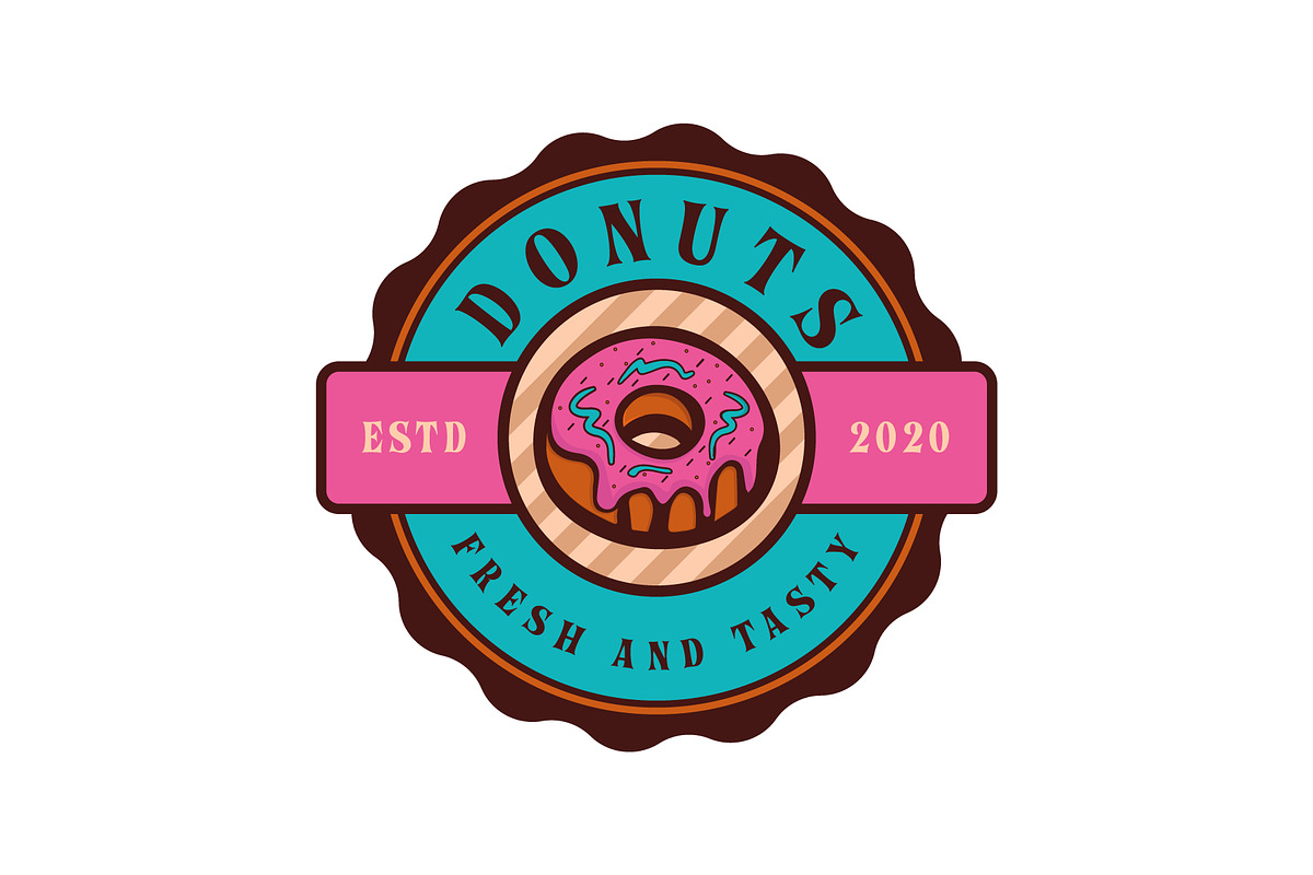 Donuts Ice Cream Logo Badges & Label, a Branding & Logo Template by Billah Hub (Photo 3 of 3)