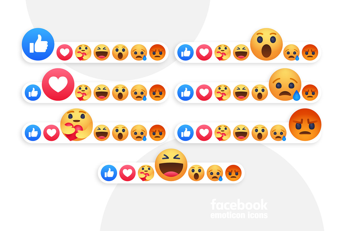 Facebook Emoticon icons, a Social Media Template by karnofff