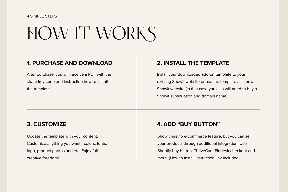 Showit Shop Add-on template, a Landing Page Template by Digital&Chic (Photo 6 of 6)