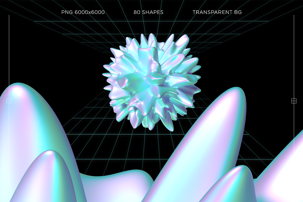Futuristic holographic 3d shapes, an Object Graphic by Fox's Monday (Photo 9 of 10)