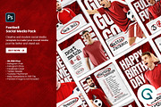 Football Social Media Pack Template, a Social Media Template by Geelator Studio (Thumbnail 1 of 6)