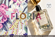 Floria. Tropical pattern, a Pattern Graphic by emeraldthue (Thumbnail 1 of 7)