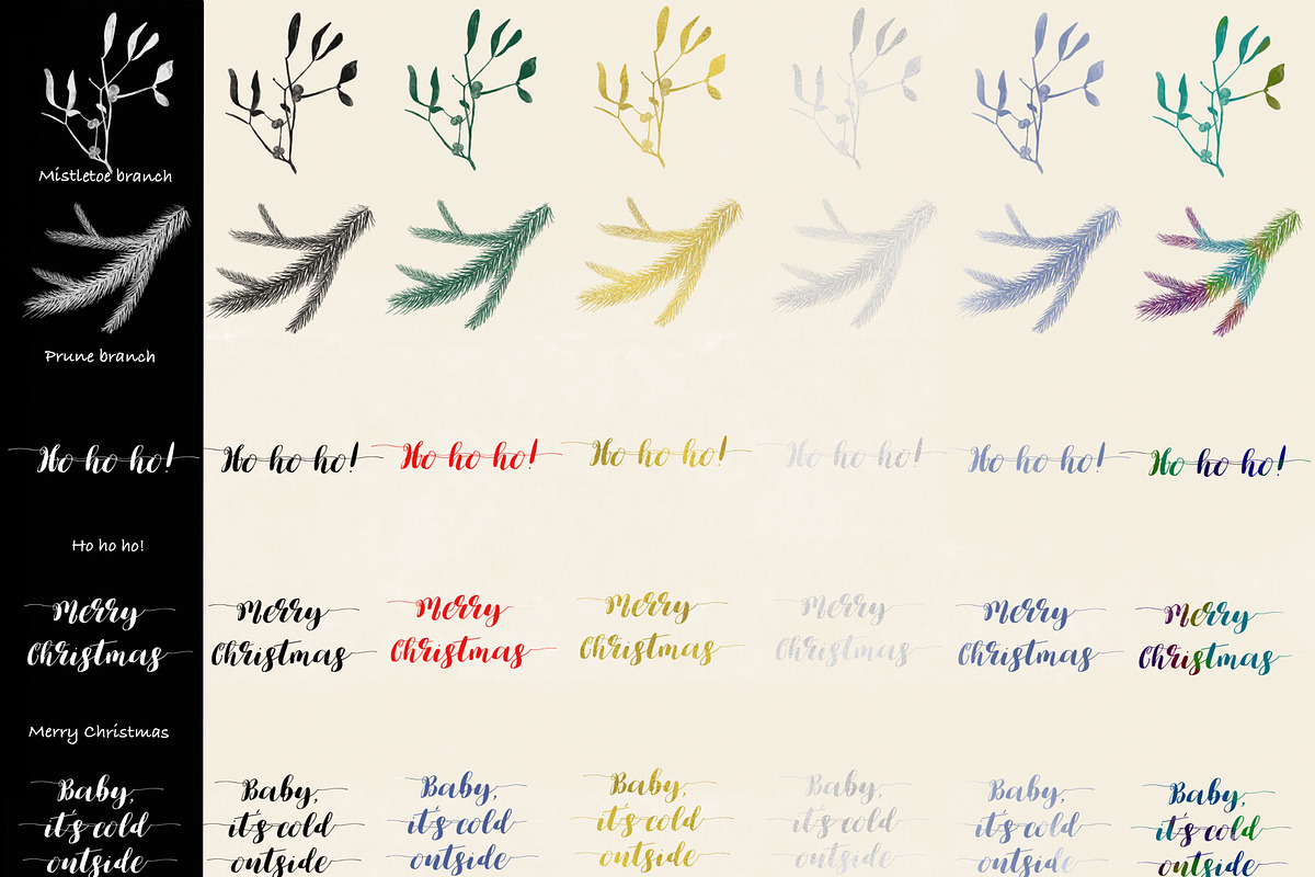 Procreate Stamps, Christmas Brush, a Shape Add-On by Ducatum (Photo 4 of 8)