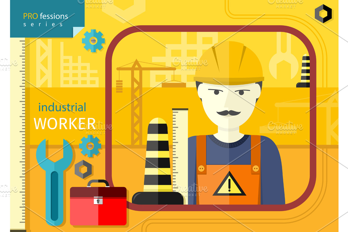 Industrial worker in workwear