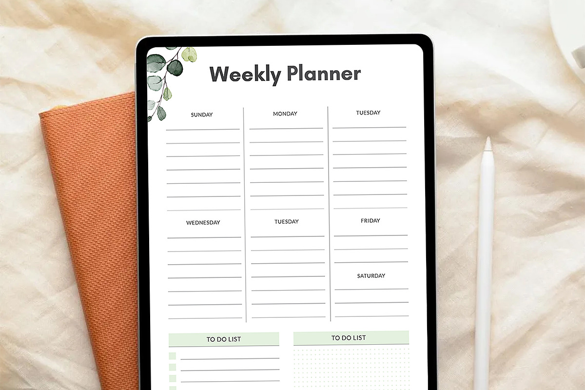 Canva Digital Planner Template, a Stationery Template by DesignDevisers (Photo 3 of 11)