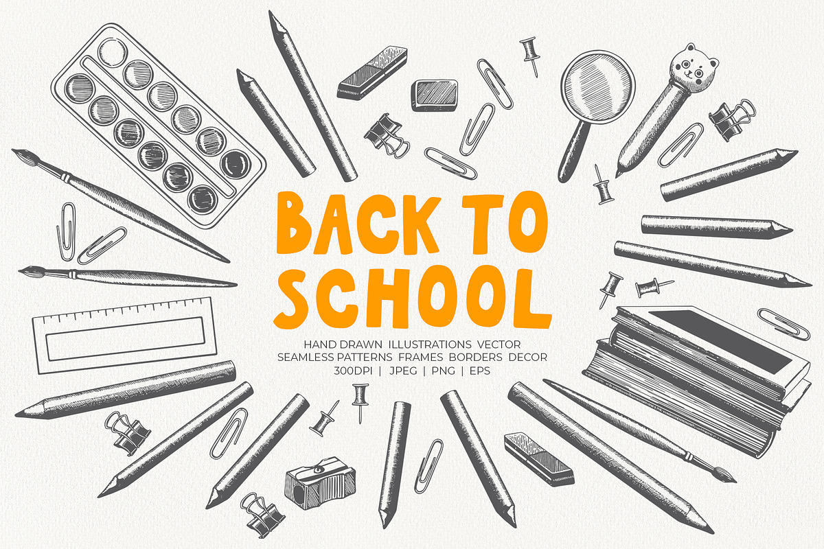 Back to School Supplies Vector, an Education Illustration by YarovaArt (Photo 1 of 15)