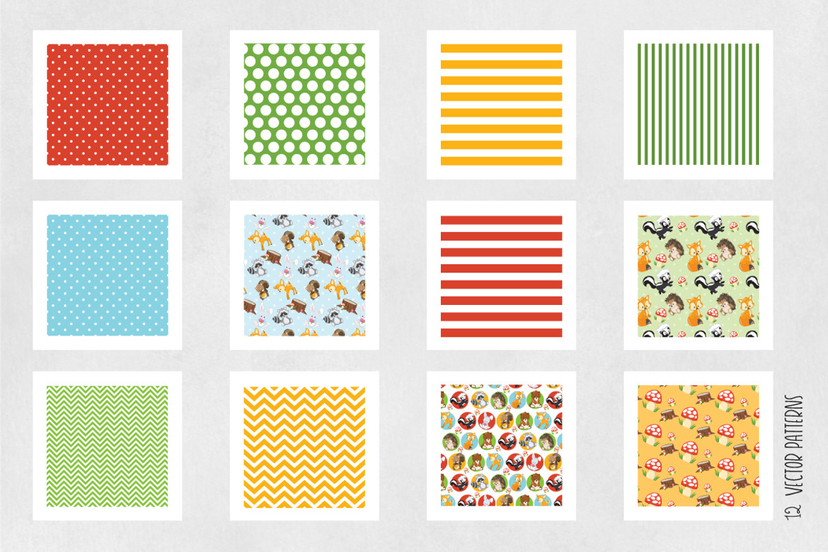 WOODLAND Pattern collection, a Pattern Graphic by PrettyPatterns