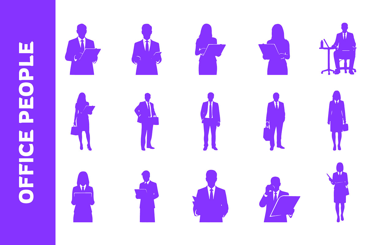 Office People Silhouette Collection, a Person Illustration by nandinigraphics (Photo 3 of 3)