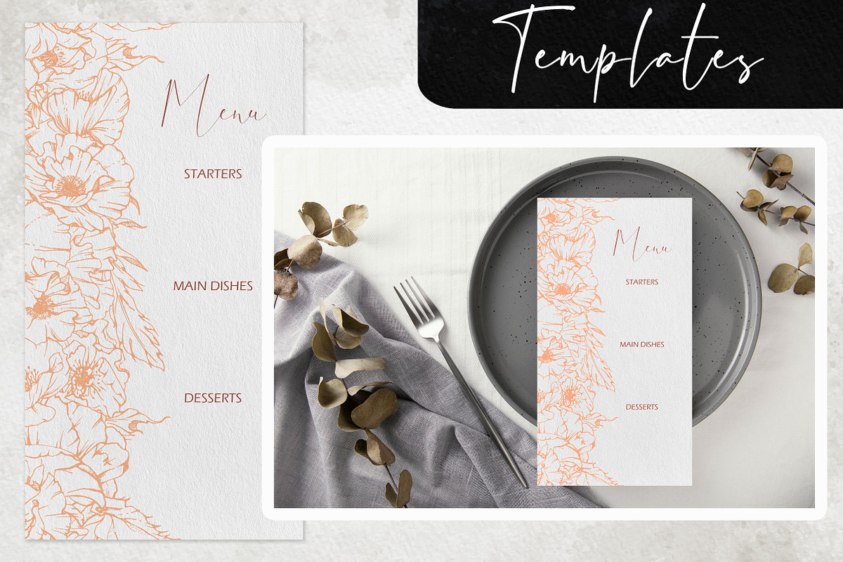 Peach fuzz wedding: Passionate poppy, a Stationery Template by MsFlaffy (Photo 2 of 8)