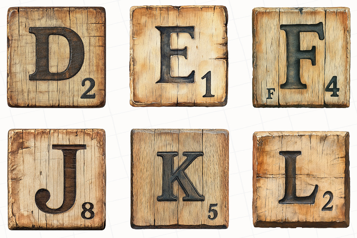Crossword Letter Sublimation Bundle, an Illustration by OK Design (Photo 3 of 5)