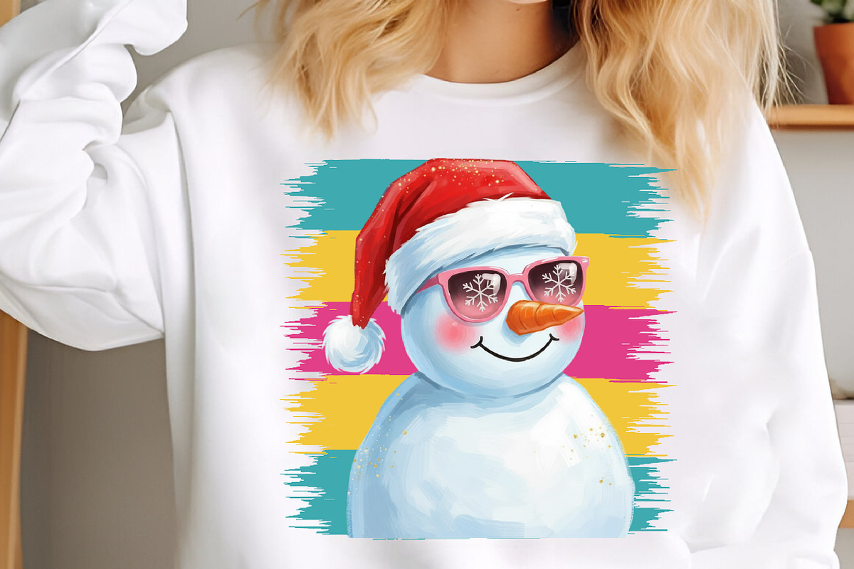 Glitter Christmas Snowman PNG, an Illustration by SinaCreation (Photo 4 of 7)