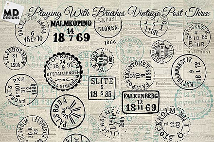 Vintage Swedish Post Marks