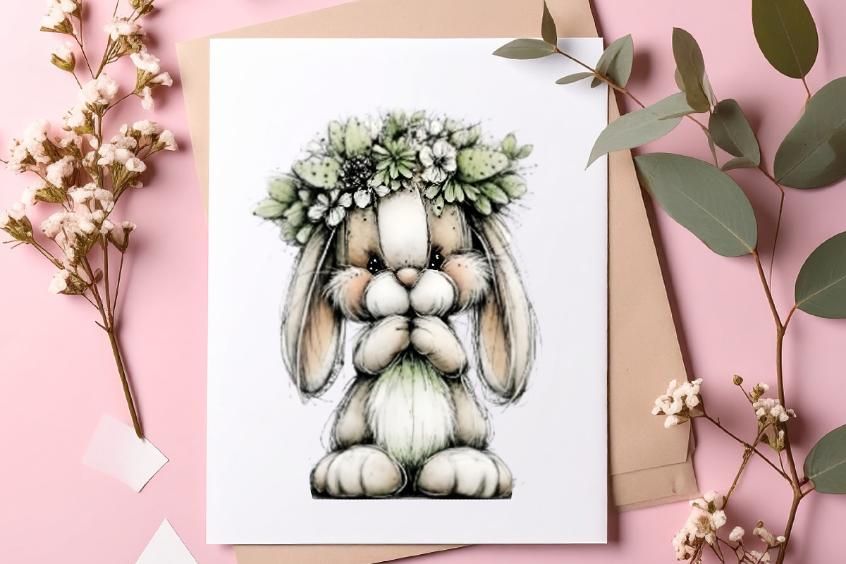 Watercolor easter bunny clipart Png, an Illustration by SinaCreation (Photo 8 of 11)