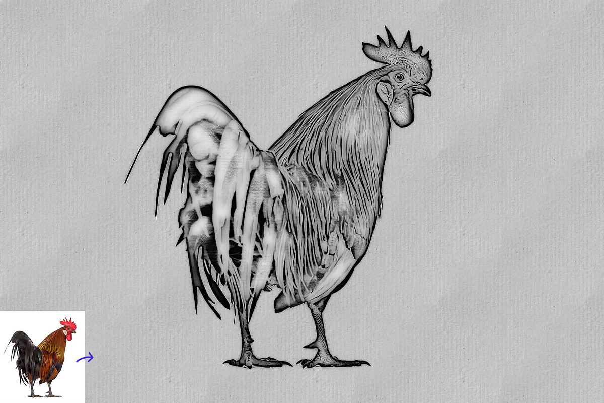 Line Art Sketch Photoshop Action, an Action Add-On by MRI STUDIO (Photo 12 of 13)