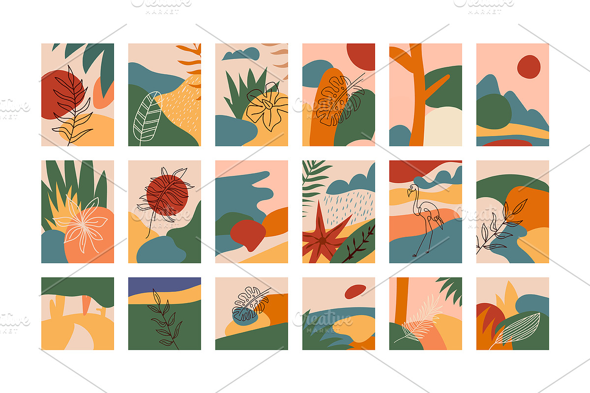 Set of handmade geometric background, an Illustration by Nomber_86 (Photo 2 of 7)