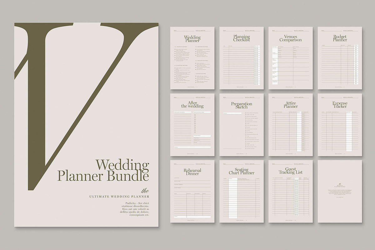 Wedding Planner Templates, a Stationery Template by BrandPacks (Photo 6 of 6)