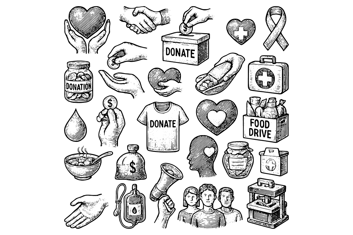 Donation and Charity Symbols, an Object Graphic by RT Studio (Photo 2 of 4)