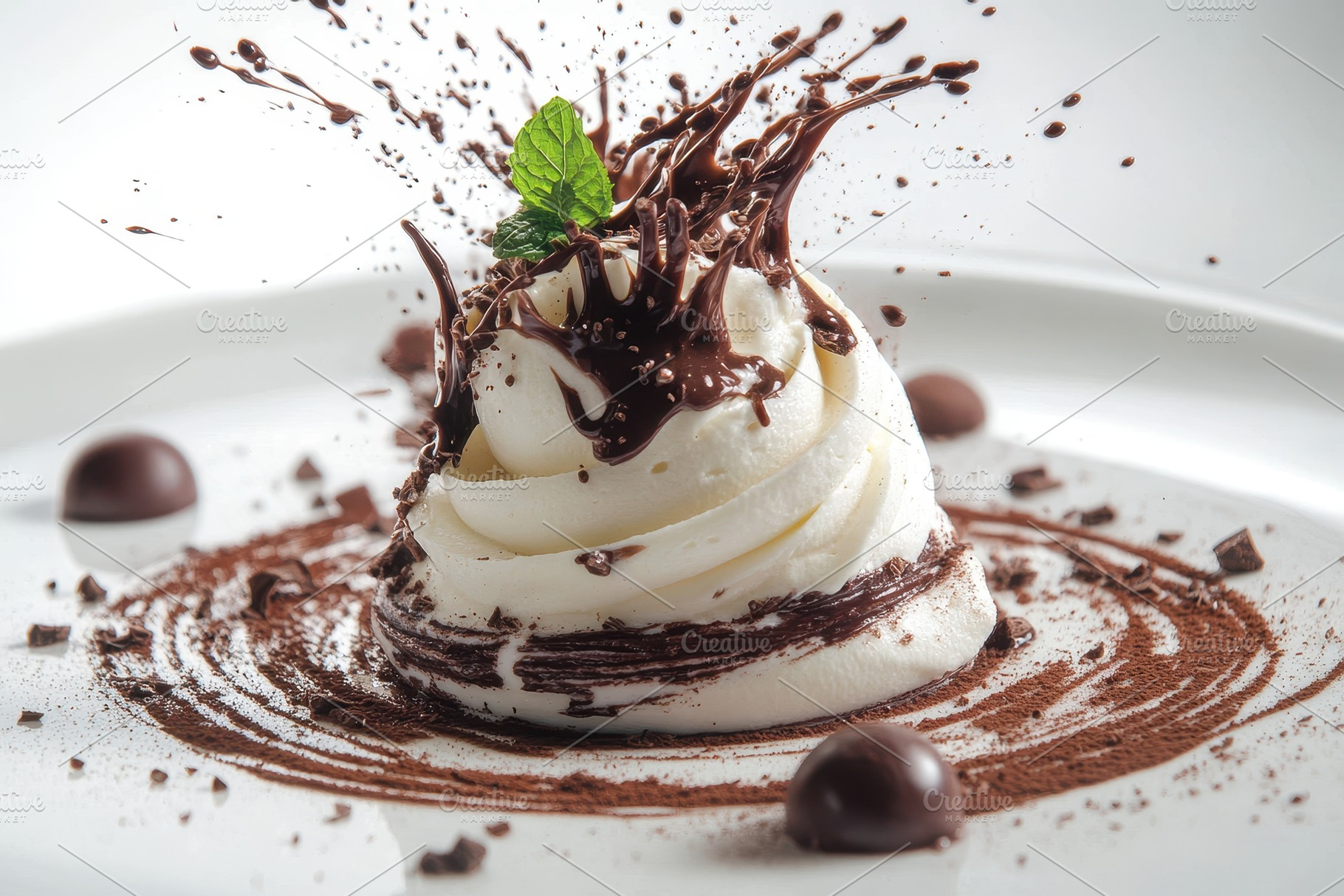 Delicious swirl of chocolate, a Photo by Pavel_design