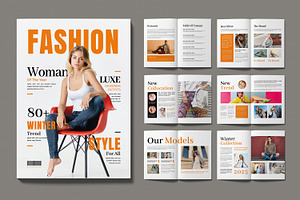 Fashion Magazine Template, a Magazine Template by MightyDesign