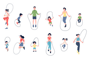 Skipping rope jumping. Cardio, a Sport Illustration by LadadikArt