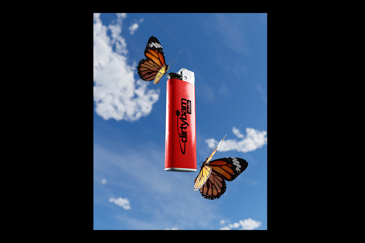 3D Lighter Mockup, a Merchandise Mockup by Dirtybarn (Photo 4 of 4)