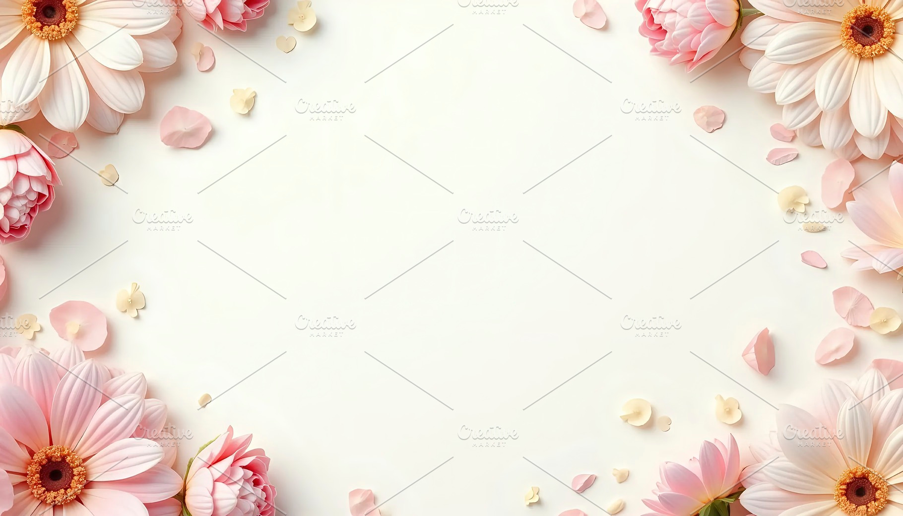 Pastel Floral Composition With Blank, a Photo by LOGOCREATIVE