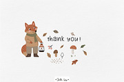 Fall Woodland Animals Clipart, a Decorative Illustration by Jenny Quince (Thumbnail 9 of 9)