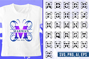 Split Monogram Letter SVG Bundle, an Object Graphic by D2PUTRI (Thumbnail 14 of 19)