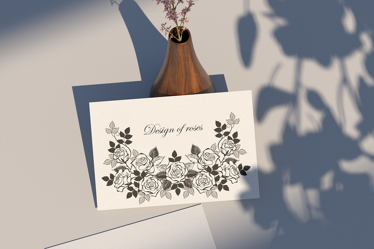 Frame of contour roses, a Decorative Illustration by blackmoon9 (Photo 2 of 3)