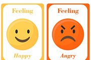 Feelings Flash Cards for Kids, a Card Template by DigitalsDesigns (Thumbnail 2 of 4)