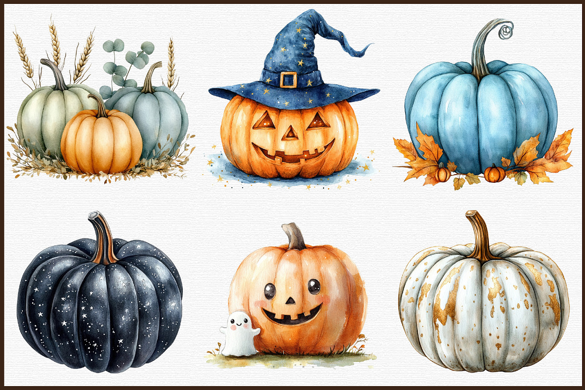 Pumpkin Clipart Fall Clipart Hallowe, an Illustration by Sublimation Artist (Photo 3 of 6)