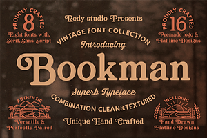 Bookman Font Collection, a Serif Font by RedyStudio