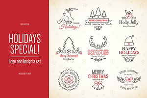 9 Christmas and New Year symbols, a Branding & Logo Template by Restaurant Menu & Logos